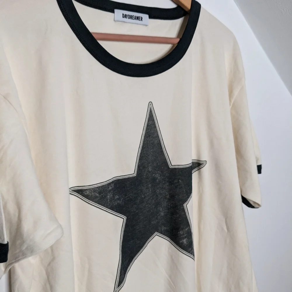 DAYDREAMER Classic Star Graphic Oversized Ringer Tee Stone Vintage Size XL - Picture 6 of 9